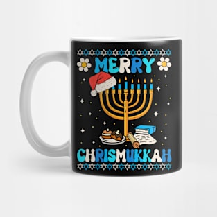 Merry Chrismukkah Groovy Ugly Xmas Funny Hanukkah Christmas Mug